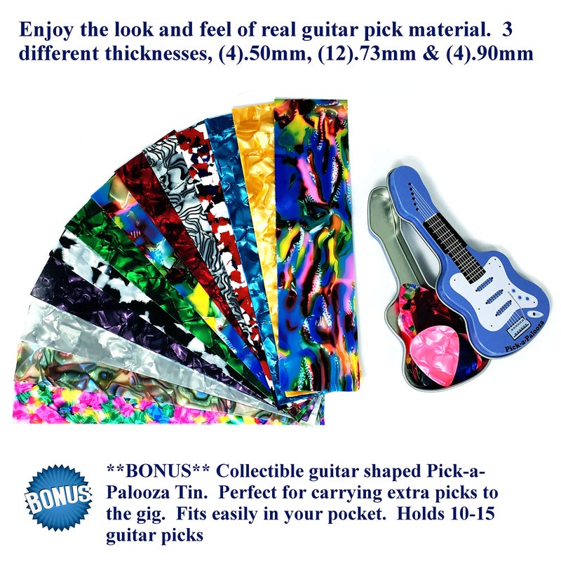 Pick-a-Palooza Custom Strip Pack for Guitar Pick Maker - Wide Variety of Strips for Crafting Picks with Any Pick Punch - Blaze - Image 3